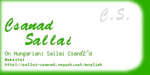 csanad sallai business card